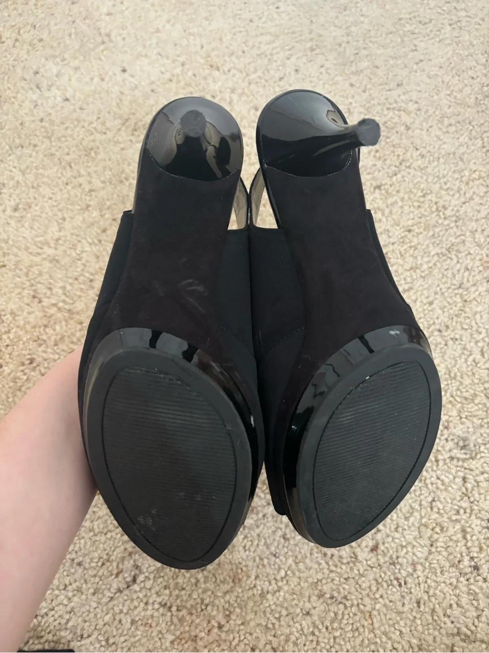 9&Co. Peep Toe Black Heels